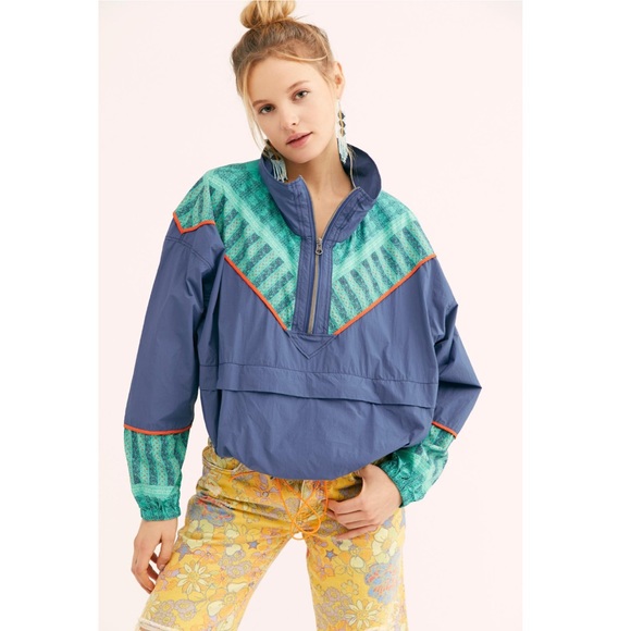 Free People Retro Warmup Pullover Jacket Packable - Picture 2 of 5